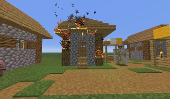 Fire in house
