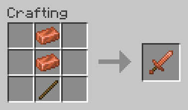 Copper tools crafting example