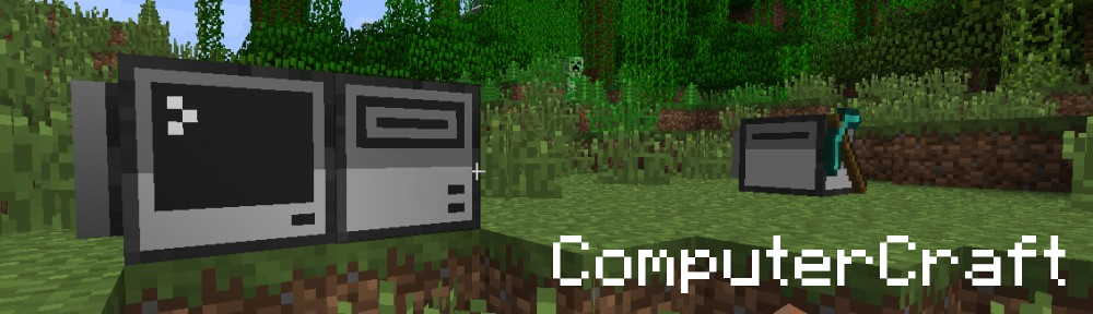 ComputerCraft banner featuring computers and a turtle