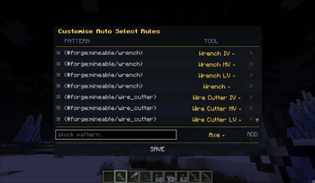 Customise Auto-Select Patterns