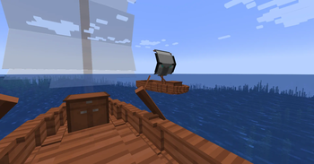 On the ship from the first person