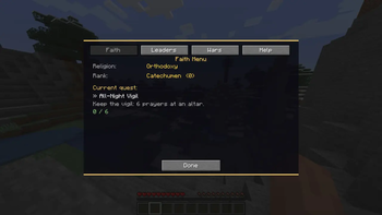 Faith Menu