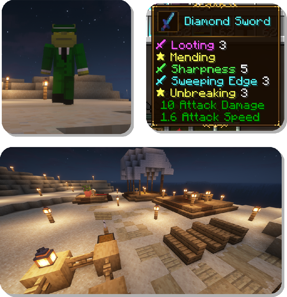 This is an image of the resource packs better player animation and connected textures also showing the mod that has better tooltips