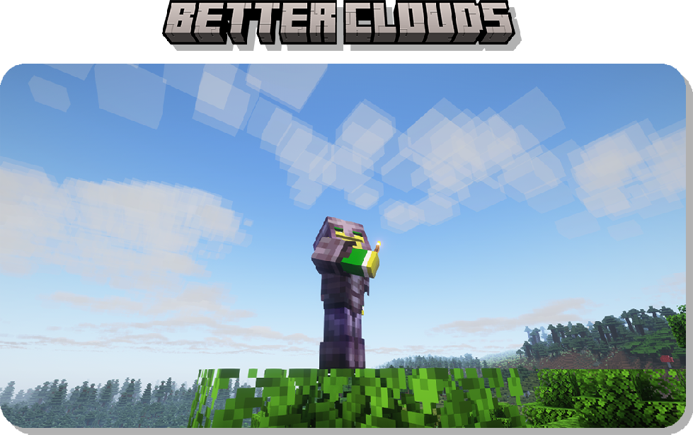 This is an image of the better clouds mod in this modpack