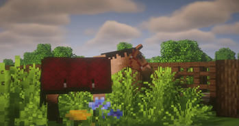 Dark red pasture set