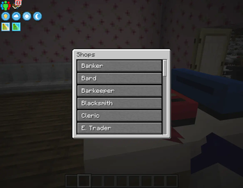Shop Selector screen