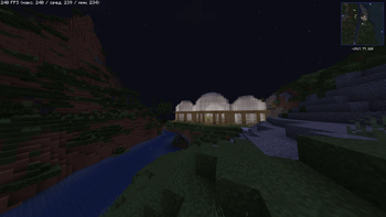 Greenhouse at night