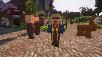 villagers and wandering trader