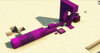 All blocks in a row, top view
