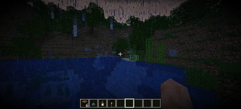 Water and rain with shader