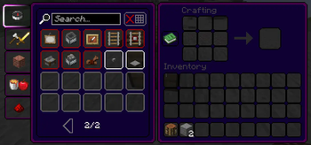 crafting table + recipe book