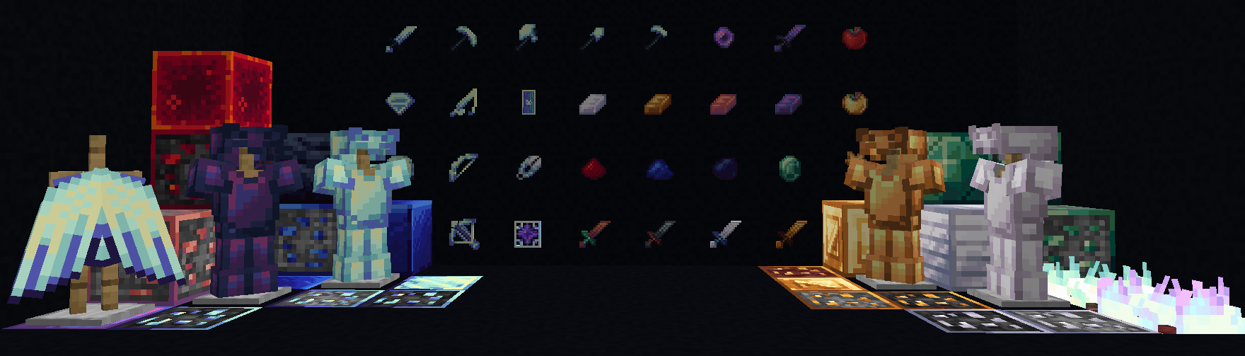 A showcase of minecraft item textures.