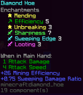 Enchants on the God Hoe