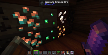 Copper, Emerald, Nether Quartz, Nether Gold