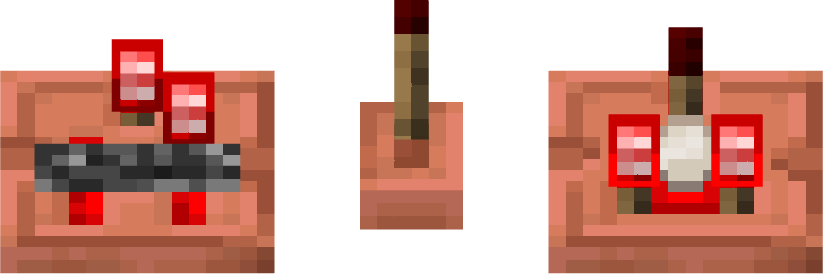 The new look for Repeater (Locked), Lever (Off) and Comparator