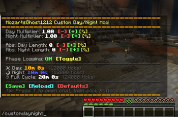 Custom Day/Night Chat Menu