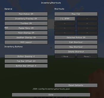 Config Menu
