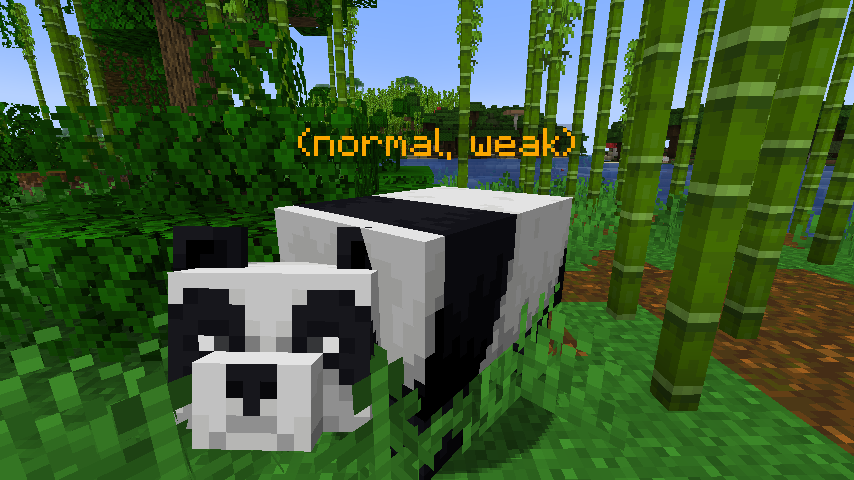 A Panda with the Genes "Normal" and "Weak"