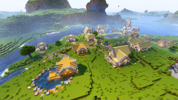 Naturally generated plains village