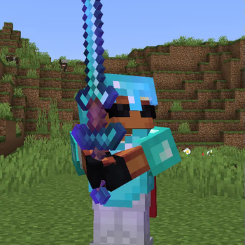 Cakeman with armor holding the Diamond Greatsword