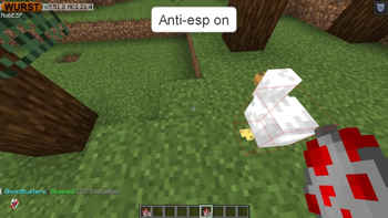 Esp when the plugin is on