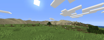 Standing on a plain viewing desert hill