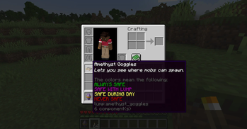 Amethyst Goggles Advanced Tooltip