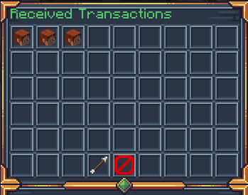 Received Transactions Menu