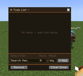 List Menu