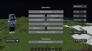 pause screen