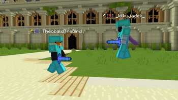 perfect view of 2 players fighting