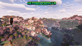 Title screen of Aevium Vanilla 1.1 BETA
