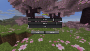 Timer color settings