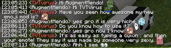 Emotes rendered in chat