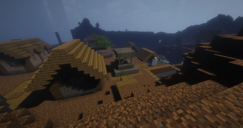 Flooded village