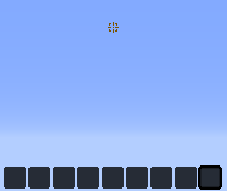 custom hotbar + crosshair
