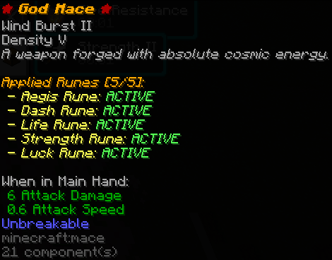 GodMace Runes (wind burst manually added