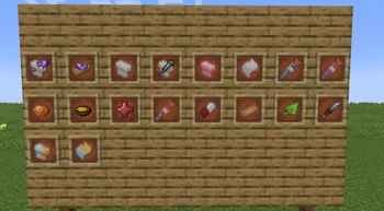 All the items of v1.0.0 of the mod