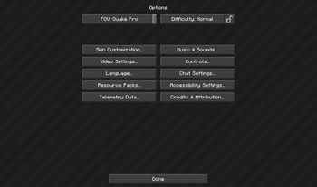 Options Menu
