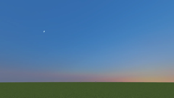 First quarter on dusk 