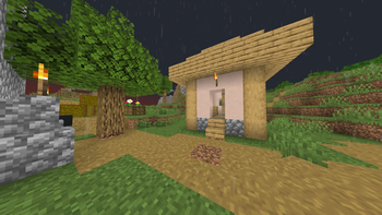 village while rain!