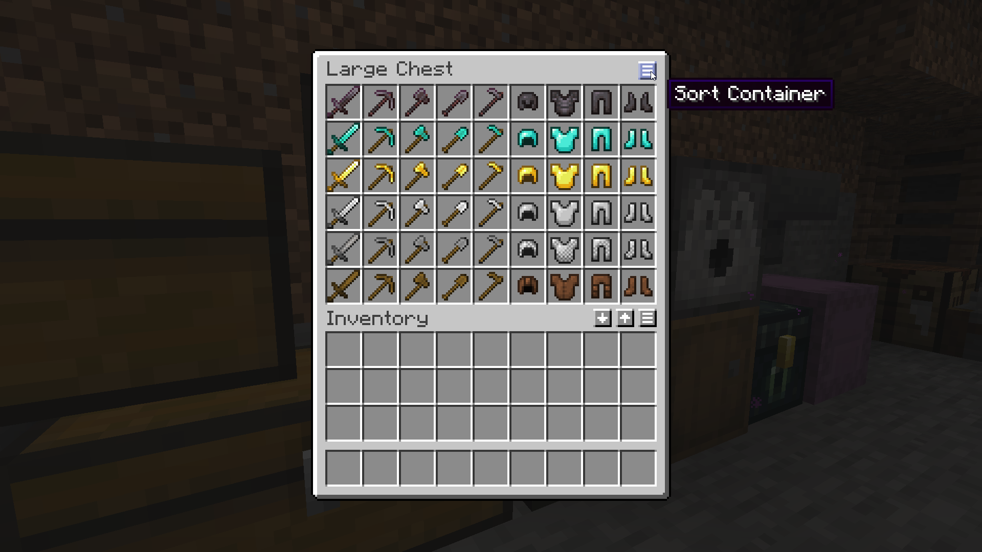 Chai's Inventory Sorter - Minecraft Mod