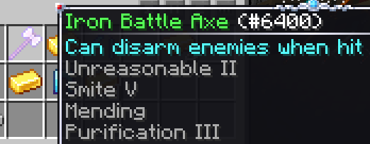 lucky loot, slightly increased enchantability