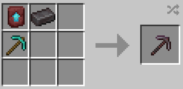 Pickaxe recipie in jei