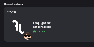 Discord status: not connected