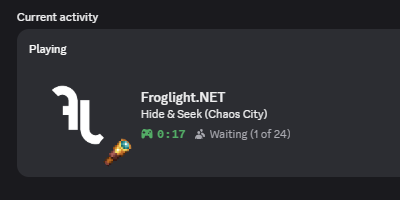 Discord status: Waiting in a game