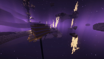 A Shulker Farm Floating in Nullscape