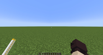 Katana in left hand from the first person