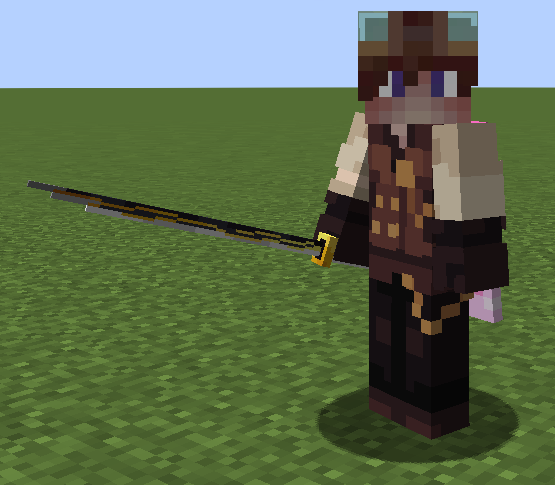 Katana in right hand