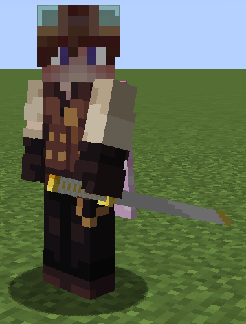 Katana in left hand